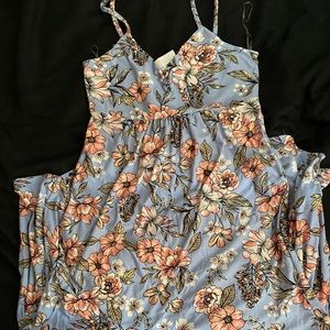 Sleeveless floral dress